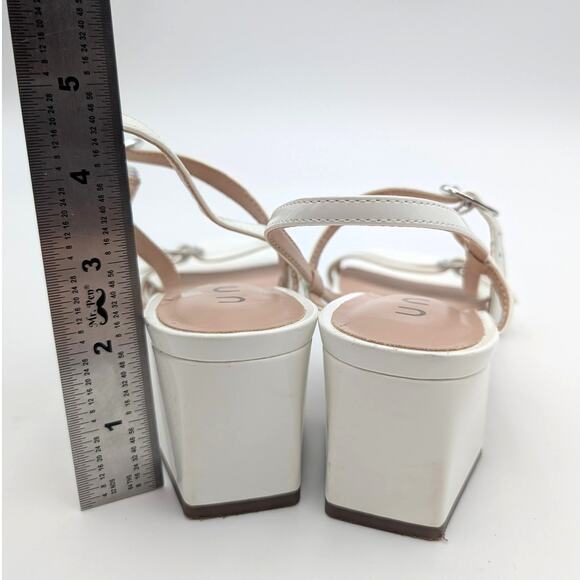 Unisa Laider Block Heel Sandals Women's Ankle Strap White Size US6M EU36.5 - Picture 4 of 12